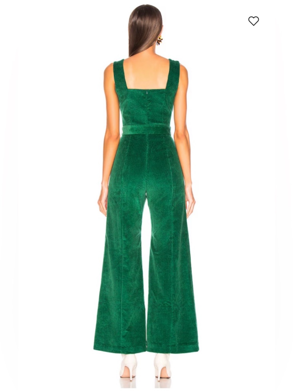 STAUD Emerald Green Wide-Leg Tie-Waist Travis Jumpsuit size 0 - Picture 3 of 9
